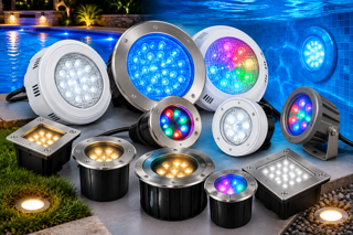 چراغهای12 ولت استخری و دفنی rgb فول کالر
